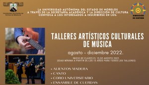 Talleres Artísticos Culturales de Música | Agosto - Diciembre 2022