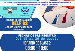 Cursos de Preparación DELF B2 | Agosto-Diciembre 2022