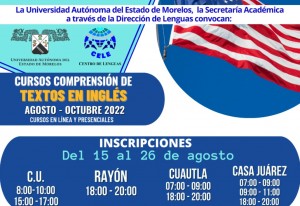 Cursos Comprensión de Textos en Inglés | Agosto-Diciembre 2022