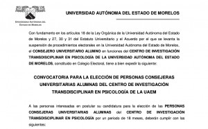 Elección de Personas Consejeras Universitarias Alumnas | CITPsi UAEM 2022