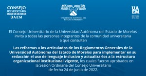 Reformas a los articulados de los Reglamentos Generales de la UAEM para el uso del lenguaje inclusivo