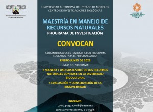 Maestría en Manejo de Recursos Naturales Enero-Junio 2023
