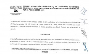 Proceso de Elección a Director (a) de la Facultad de Ciencias del Deporte periodo-2022-2025