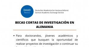 Convocatoria para becas cortas de investigación en Alemania