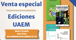 Venta Especial de Libros Ediciones UAEM | Facultad de Derecho y Ciencias Sociales