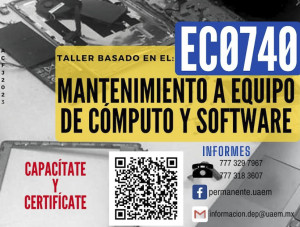 Mantenimiento a equipo de cómputo y software