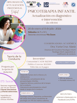 Diplomado de Psicoterapia Infantil (Enero - Julio 2024)