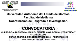 CURSO DE ALTA ESPECIALIDAD EN CIRUGÍA MAXILOFACIAL PEDIÁTRICA Y CRANEOFACIAL