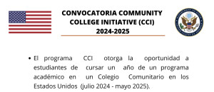 CONVOCATORIA COMMUNITY COLLEGE INITIATIVE (CCI) 2024-2025