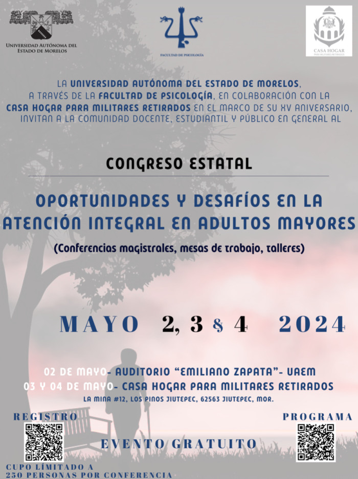 Congreso Estatal “Oportunidades y desafíos en la atención Integral en Adultos Mayores”