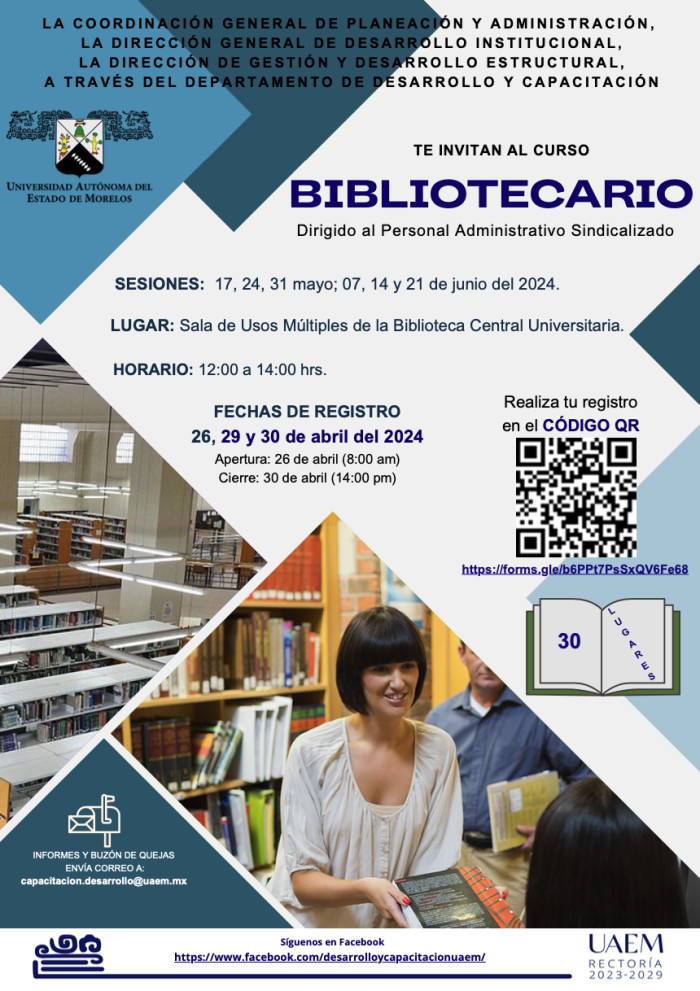 Curso: "Bibliotecario" Dirigido al Personal Administrativo Sindicalizado