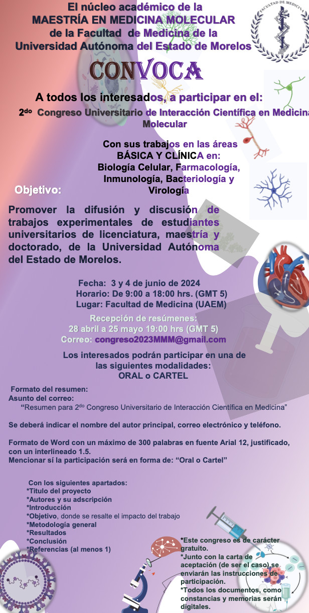 2 do Congreso Universitario de Interacción Científica en Medicina Molecular