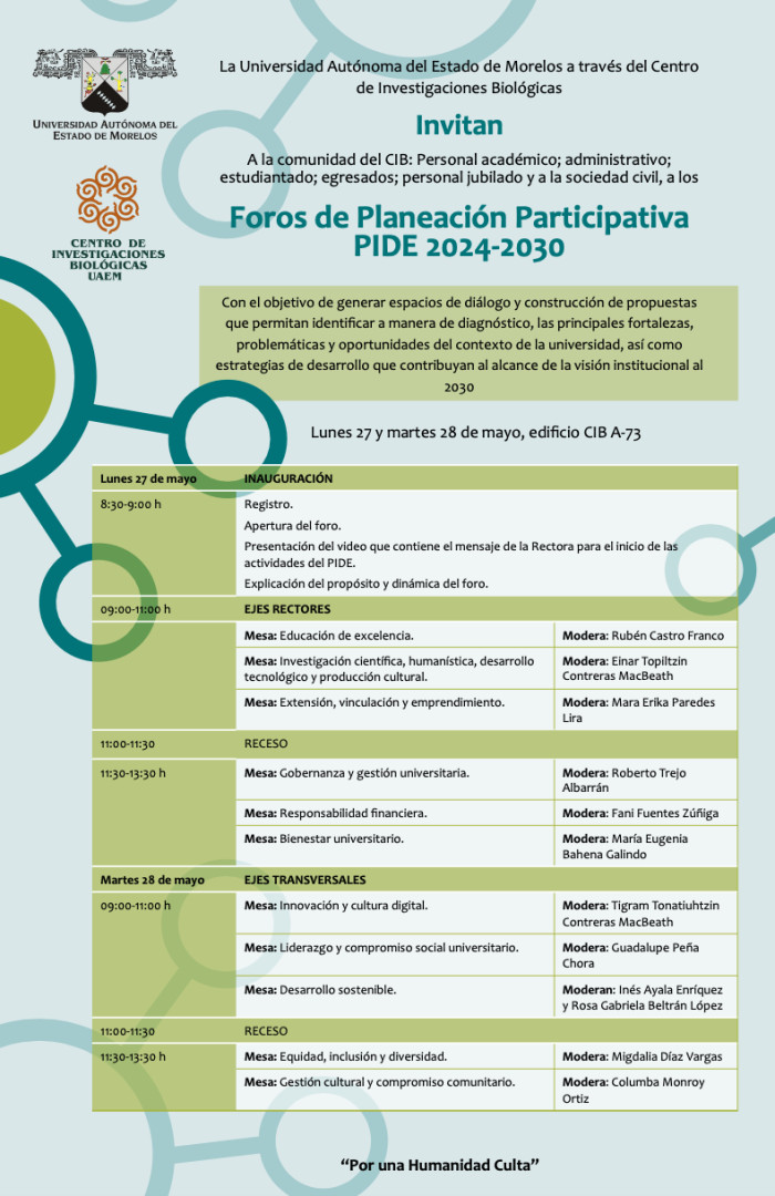 Foros de Planeación Participativa PIDE 2024-2030