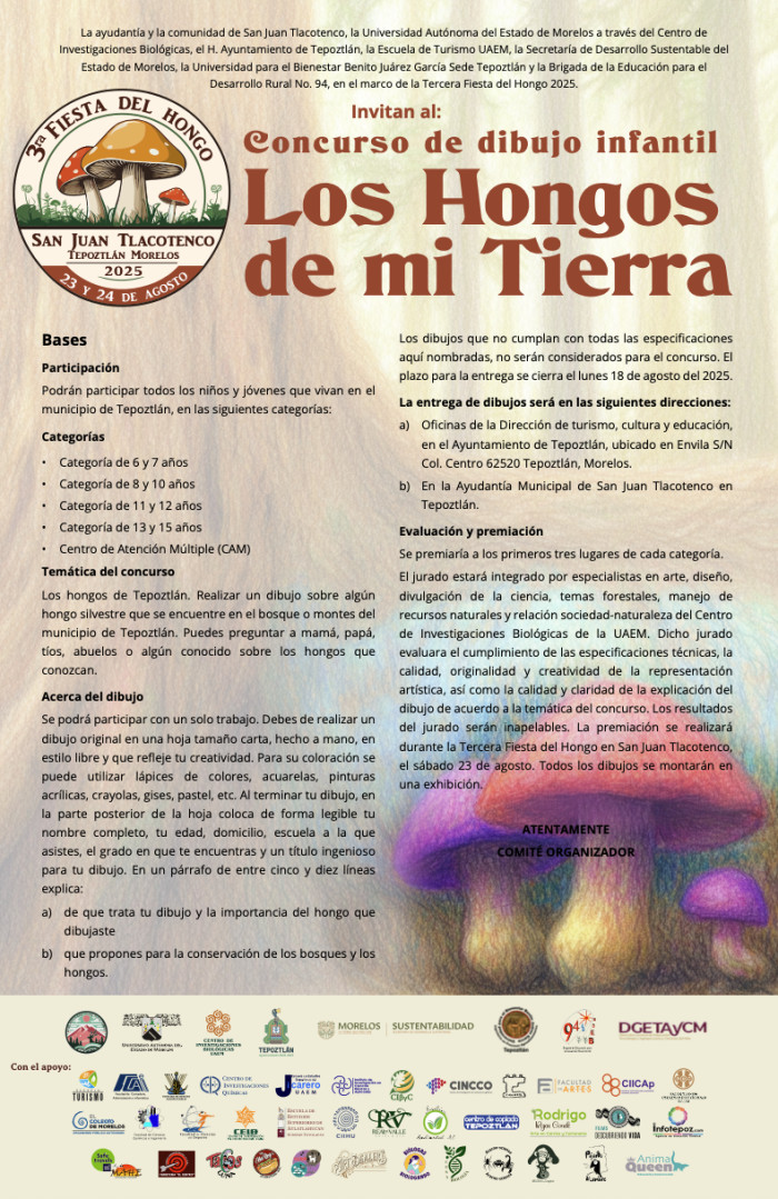 Concurso de Dibujo Infantil "Los hongos de mi tierra"