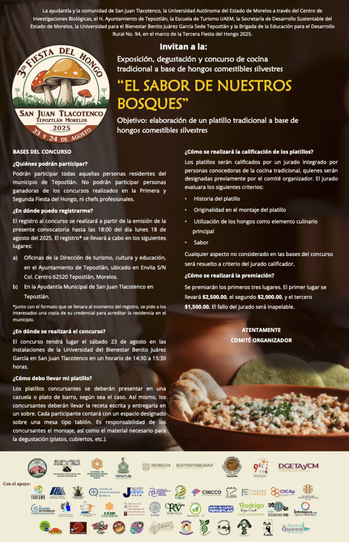 Concurso de cocina tradicional a base de hongos comestibles silvestres "El sabor de nuestros bosques"