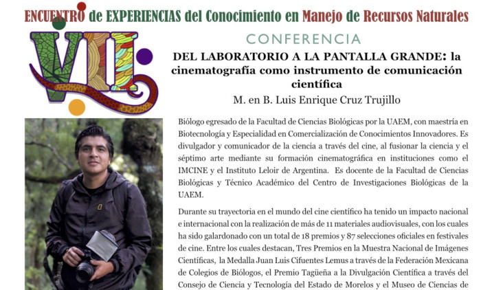 Conferencia "Del laboratorio a la pantalla grande: la cinematografía como instrumento de comunicación científica."