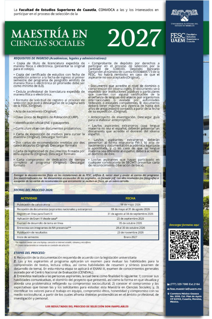 Maestría en Ciencias Sociales 2027