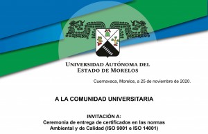 Ceremonia de entrega de certificados en las normas Ambiental y de Calidad (ISO 9001 e ISO 14001)