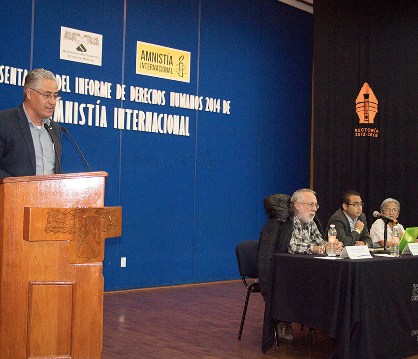 Amnistía Internacional presenta en la UAEM informe sobre derechos humanos