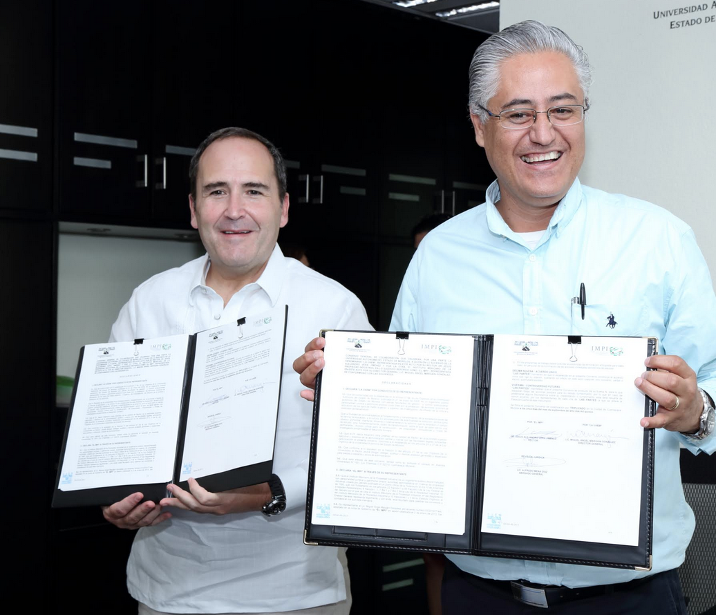 Firman convenio de colaboración la UAEM y el IMPI