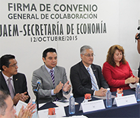 Firma UAEM convenio de colaboración con la Secretaría de Economía