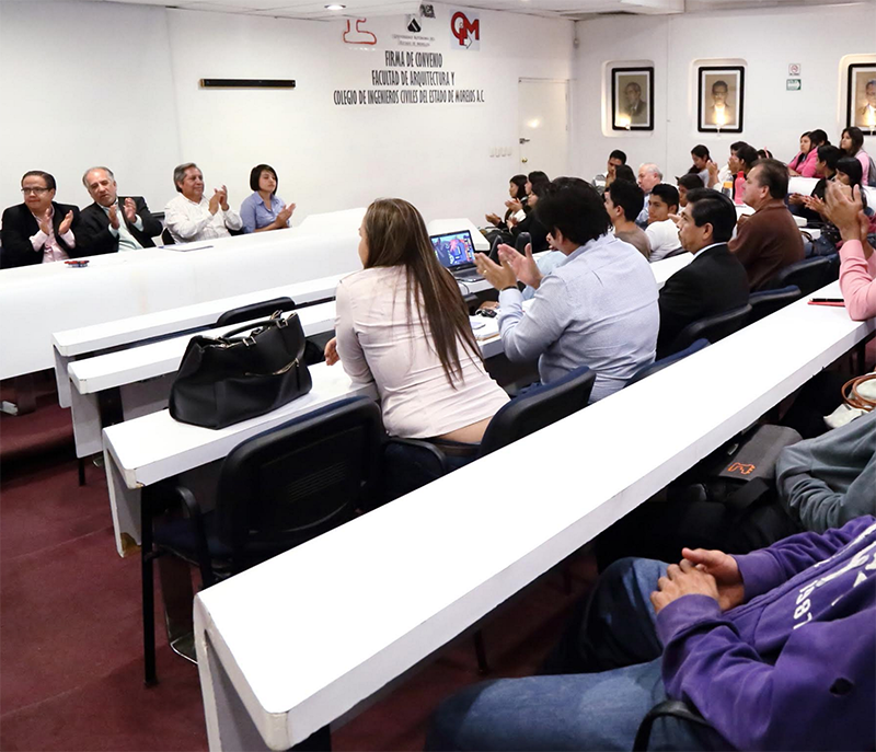 Firman convenio de colaboración Facultad de Arquitectura y Colegio de Ingenieros
