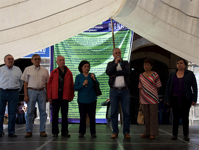 Suma UAEM apoyo al Plantón de la Dignidad