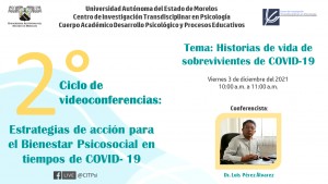 2º Ciclo de Videoconferencias: "Historias de vida de sobrevivientes de COVID-19"