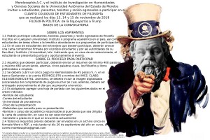 Convocatoria al 4o. Coloquio Estudiantil de Filosofía