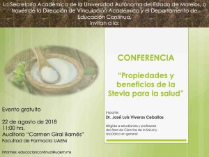 Conferencia "Propiedades y beneficios de la Stevia para la salud"