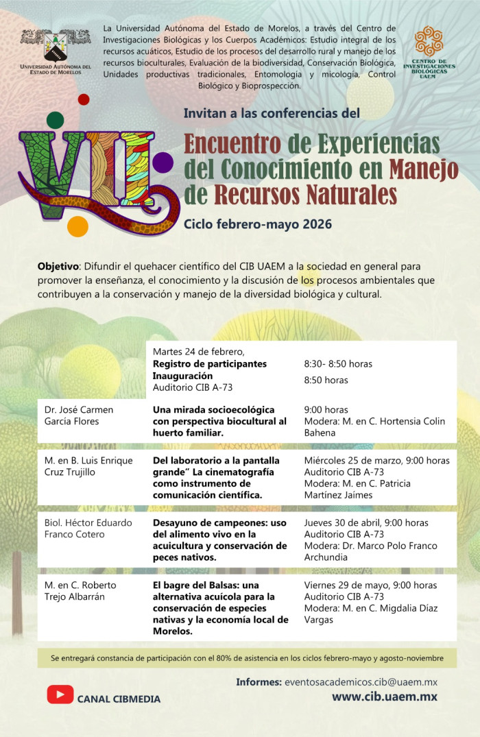 VII ENCUENTRO DE EXPERIENCIAS DEL CONOCIMIENTO EN MANEJO DE RECURSOS NATURALES