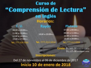 Curso de comprensión de lectura en Inglés