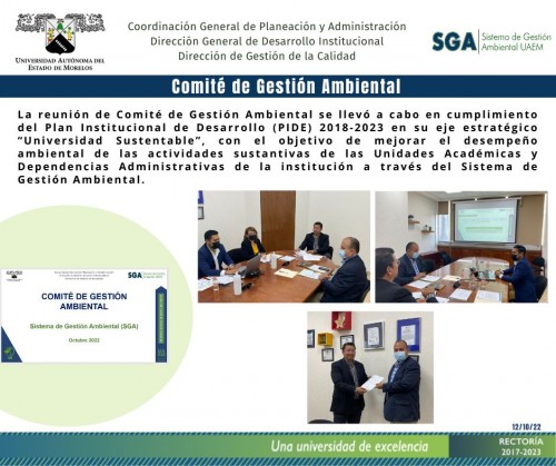 Formaliza UAEM la política y objetivos ambientales internos