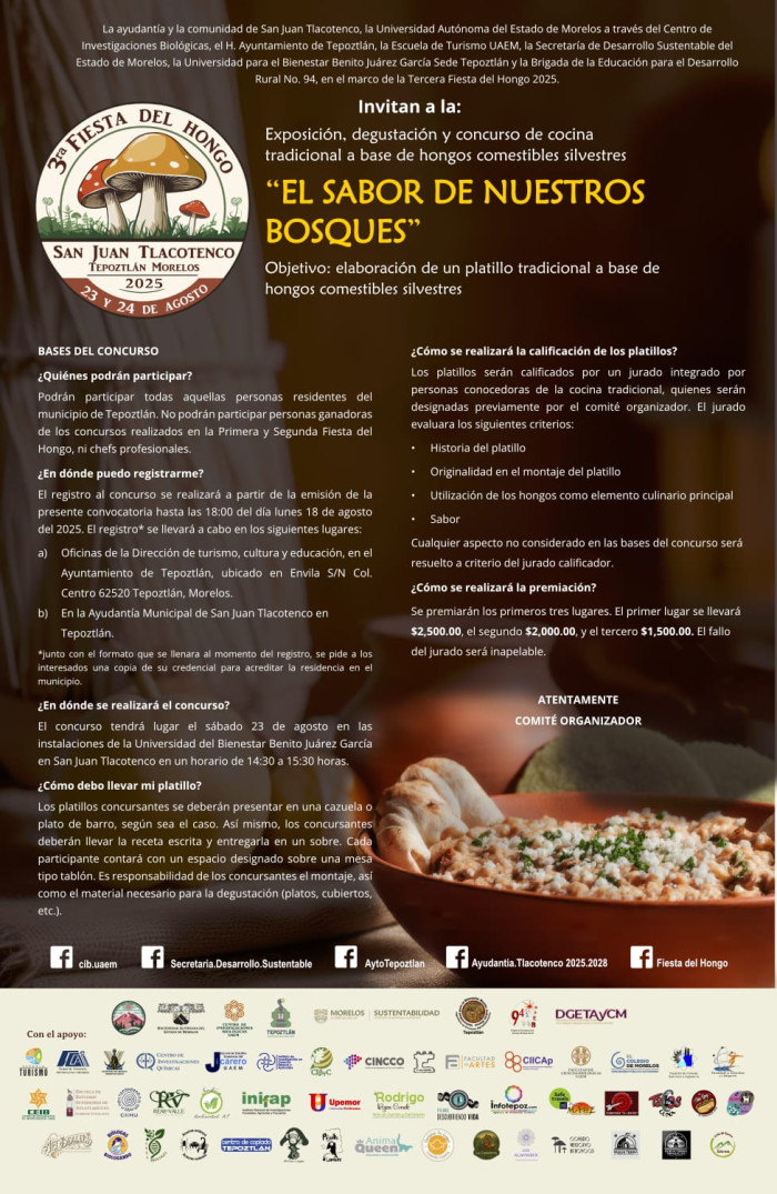 Concurso de cocina tradicional a base de hongos comestibles silvestres "El sabor de nuestros bosques"