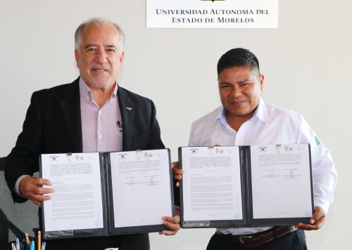 Signan convenio UAEM y Ayuntamiento de Zacualpan de Amilpas