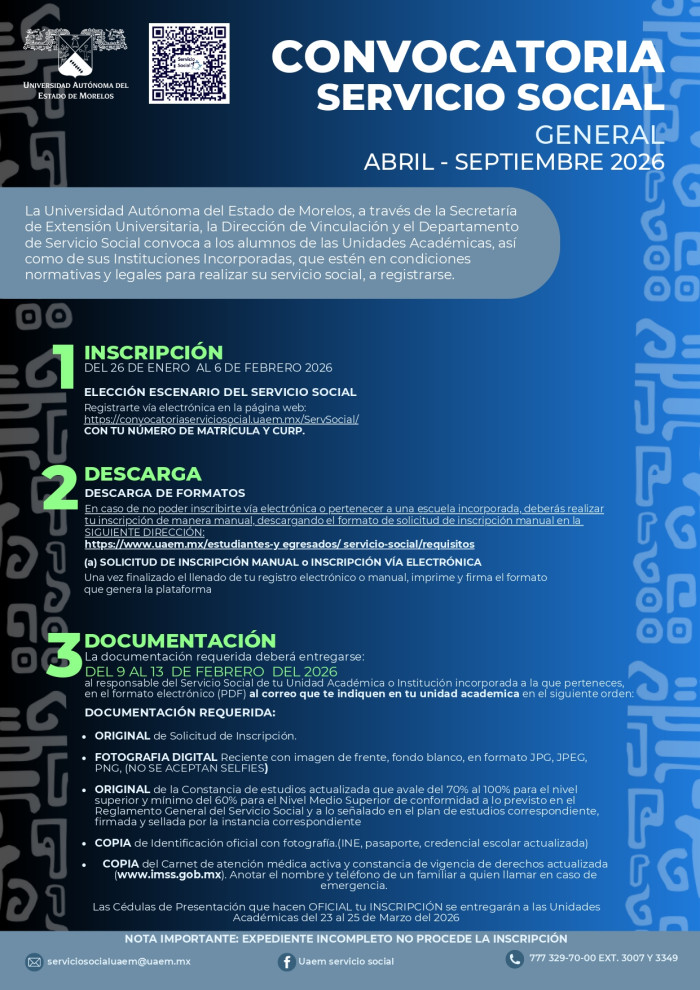 Servicio Social General Abril - Septiembre 2026