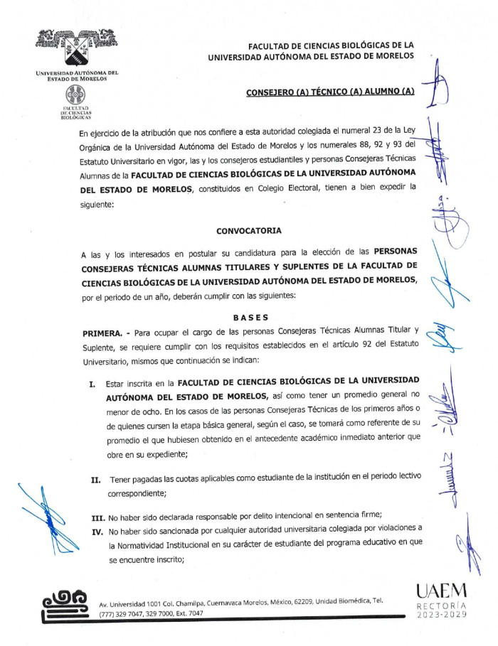 Proceso de Elección de Consejeros Técnicos 2025 de la Facultad de Ciencias Biológicas