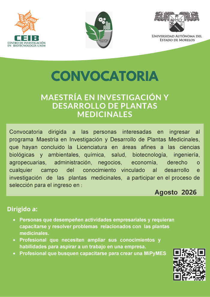 Maestría en Investigación y Desarrollo de Plantas Medicinales - Ingreso Enero 2026