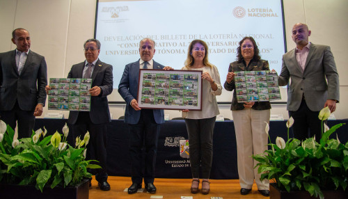 Develan billete de lotería conmemorativo por el 70 Aniversario de la UAEM