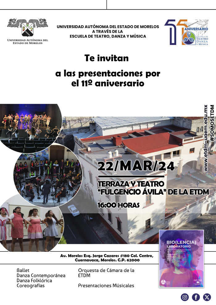 11º Aniversario de la Escuela de Teatro, Danza y Música