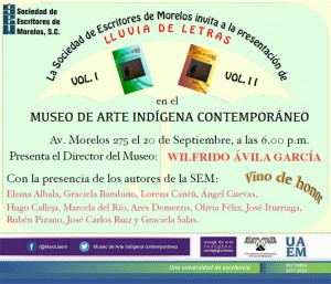 Presentación de Libro "Lluvia de letras"