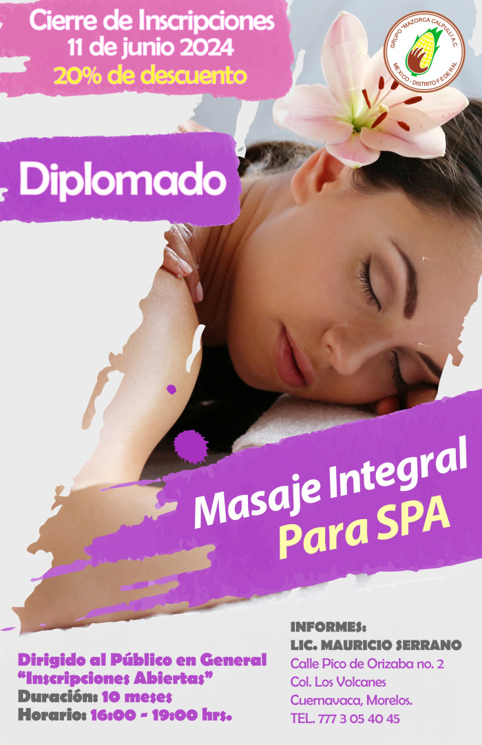 Diplomado | Masaje Integral para Spa 2024