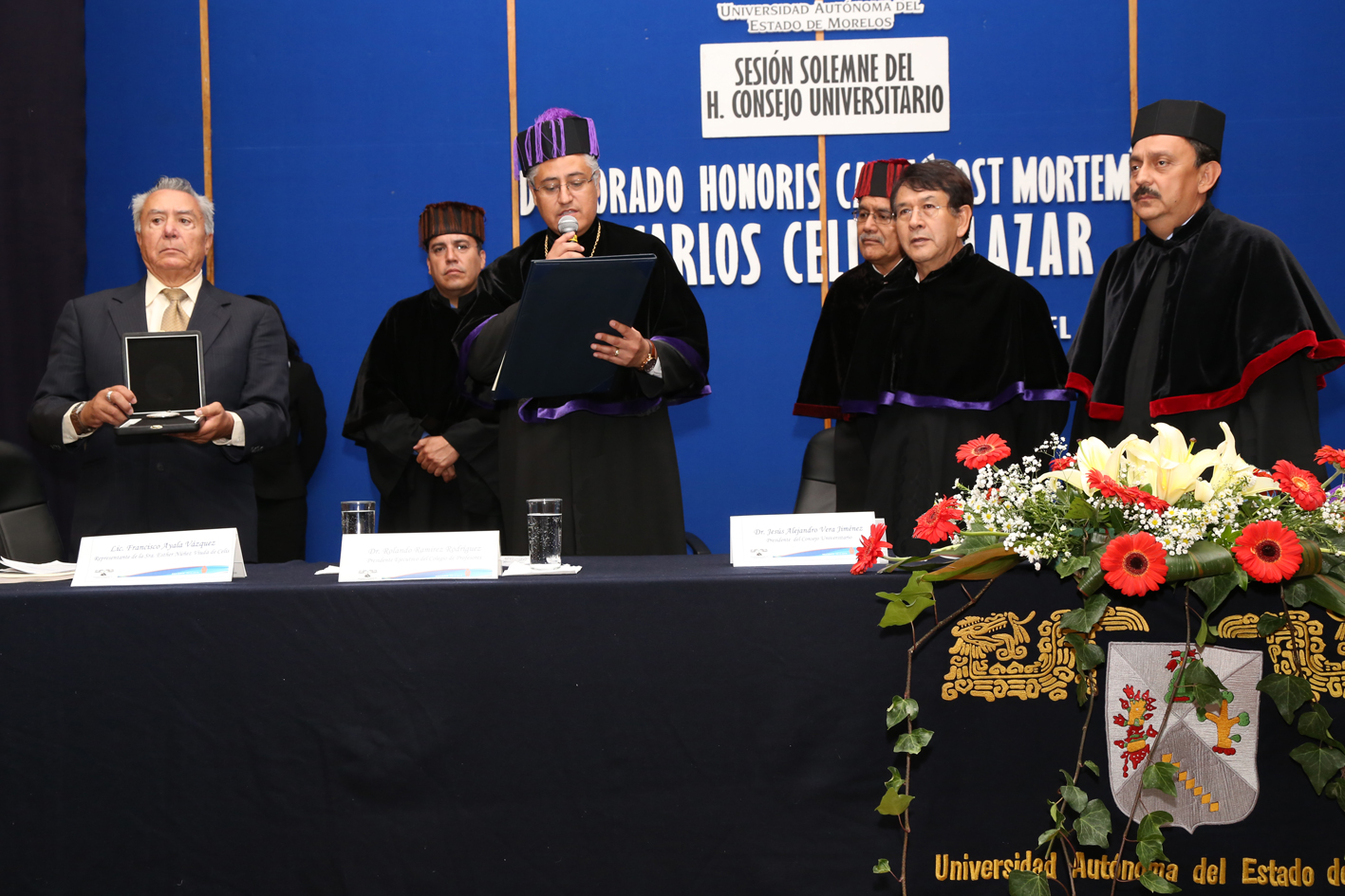 Distingue UAEM a Carlos Celis Salazar con Doctorado Honoris Causa Post Mortem