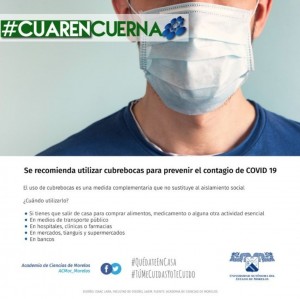 Lanzan UAEM y Academia de Ciencias de Morelos campaña para prevenir contagios de COVID 19
