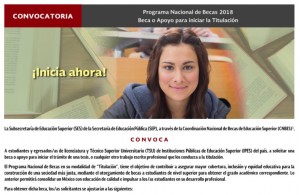 Resultados de la "Beca para iniciar la titulación".