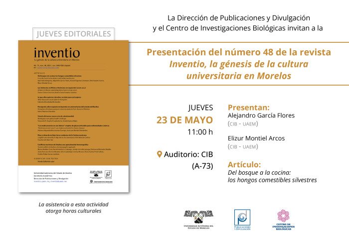 Presentación del número 48 de la revista Inventio, la génesis de la cultura universitaria en Morelos