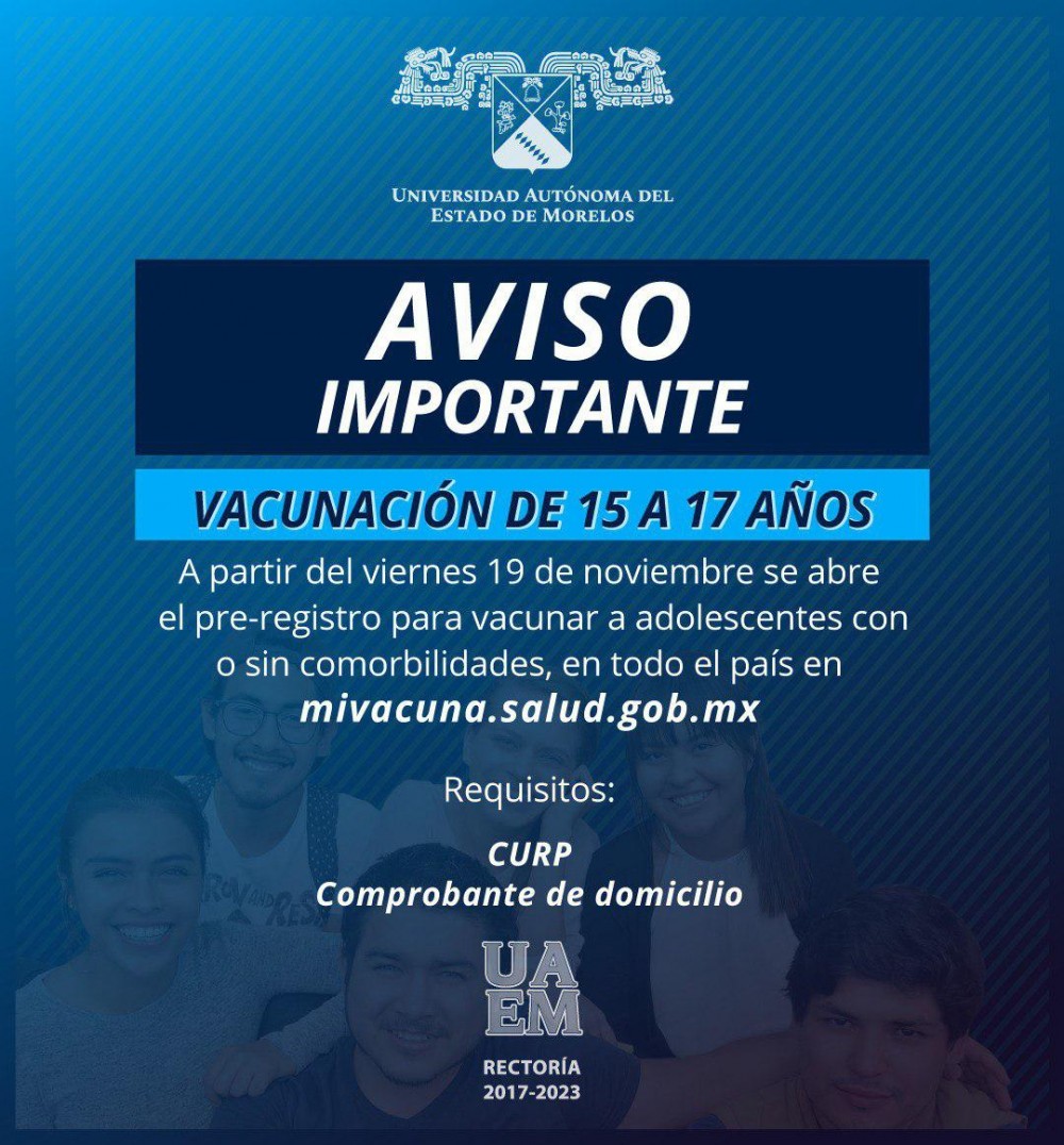 Invitación a estudiantes del nivel medio superior de entre 15 y 17 años