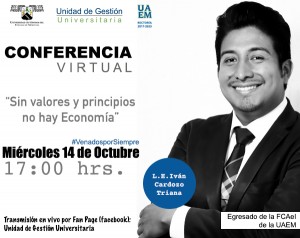Conferencia Virtual: "Sin valores y principios no hay economía"