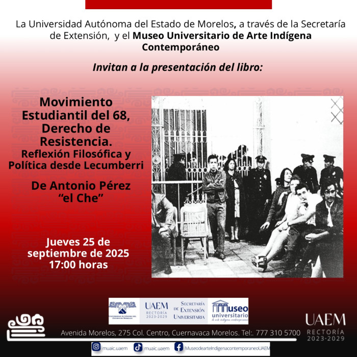 Presentación de libro "Movimiento Estudiantil del 68, Derecho de Resistencia"