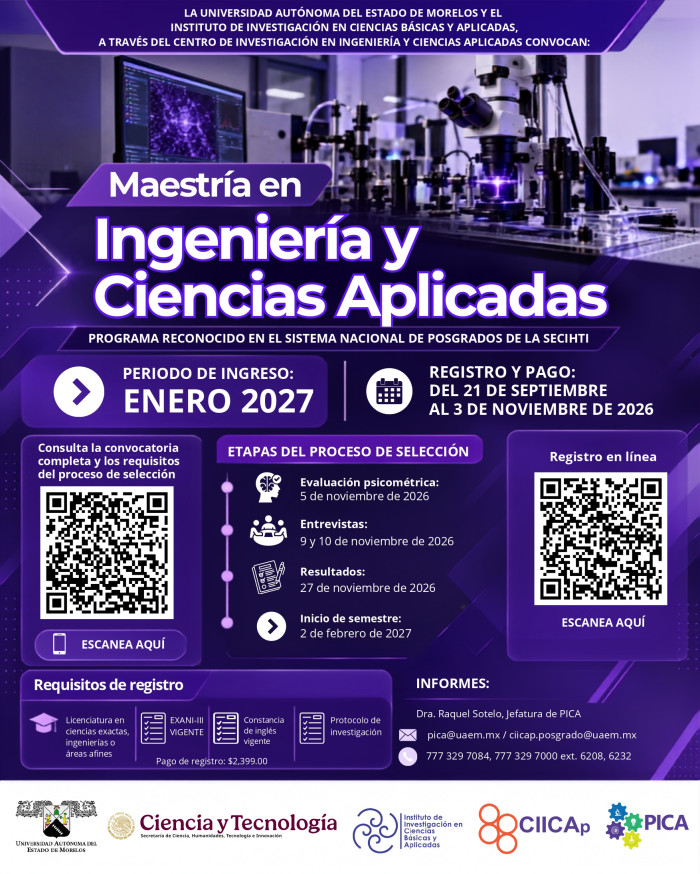 Maestría en Ingeniería у Ciencias Aplicadas | Convocatoria 2026